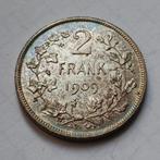 2 frank 1909, Postzegels en Munten, Munten | België, Ophalen of Verzenden, Zilver, Zilver