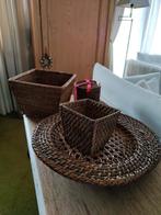 FLAMANT cache-pot van geolied rotan, Ophalen of Verzenden, Zo goed als nieuw, Glas