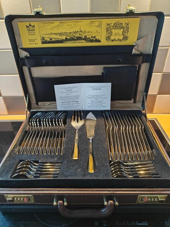 Bestekkoffer Solingen, Maison & Meubles, Cuisine | Couverts, Utilisé, Ensemble de couverts, Inox ou Chrome, Résiste au lave-vaisselle