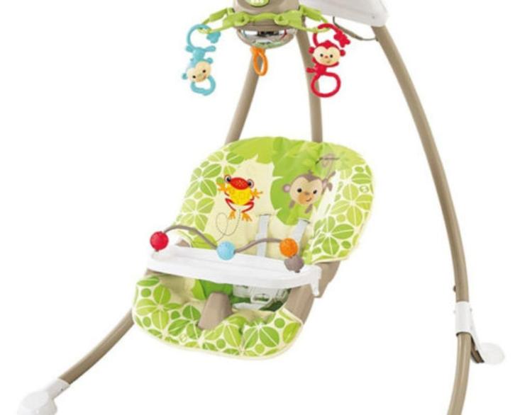 JUNGLEVRIENDEN VAN DE JUNGLE - FISHER PRICE, Kinderen en Baby's, Wipstoeltjes, Zo goed als nieuw, Schommelstoel, Fisher-Price