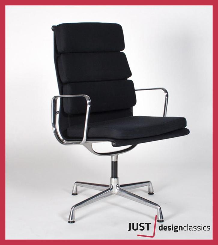 Vitra ea 212 Zwart Stof Gepolijst Aluminium (voorraad:2), Huis en Inrichting, Stoelen, Gebruikt, Stof, Zwart, Ophalen