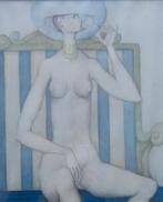 JEF VAN TUERENHOUT/ FIGURATIE / KLEUROFFSET / 48x41cm KADER, Ophalen of Verzenden