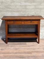 Sidetable met 2 lades - 120 x 45 cm + 78 cm hoog, 100 tot 150 cm, Eikenhout, Ophalen of Verzenden, Landelijk