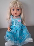 Pop Baby Born Sister Zapf met jurk Elsa Frozen, Kinderen en Baby's, Ophalen of Verzenden, Zo goed als nieuw