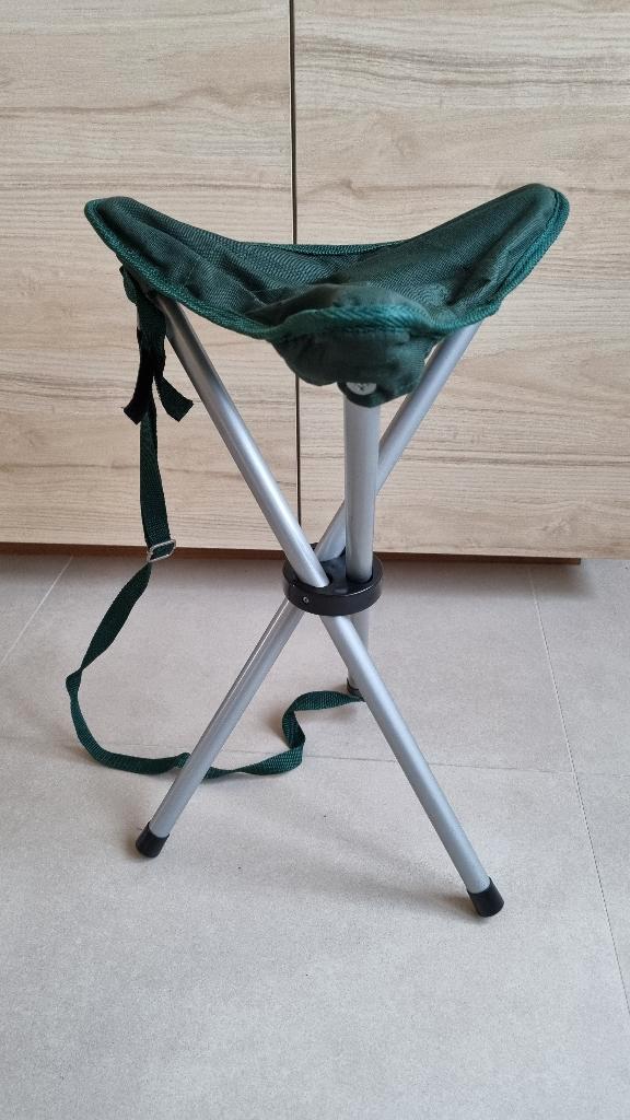 Stoel 3 poot opvouwbaar, Caravanes & Camping, Meubles de camping, Comme neuf, Chaise de camping, Enlèvement ou Envoi