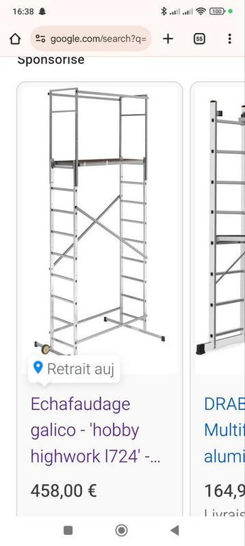 Échafaudage Escalope L724, Enlèvement, Comme neuf