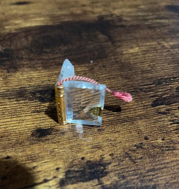 Miniatuurboek van Swarovski kristal, Handtassen en Accessoires, Piercings, Zo goed als nieuw, Ophalen of Verzenden