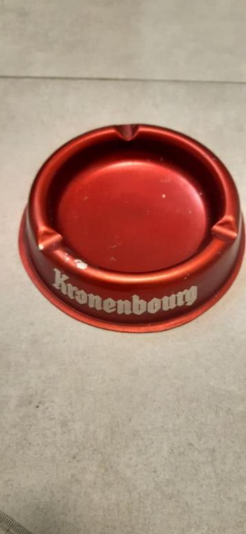 asbak Kronenbourg metaal blik rood 14cm beschikbaar voor biedingen
