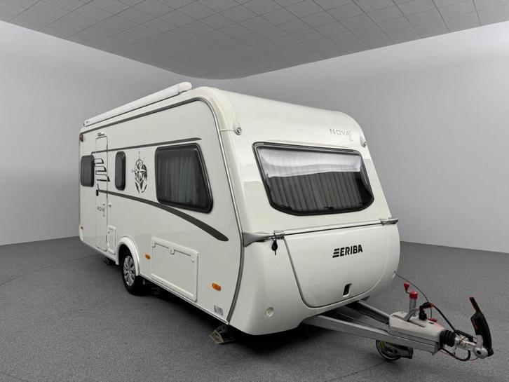Eriba Nova Light 470 Mover Cassetteluifel Rolbed, Caravans en Kamperen, Caravans, tot en met 4, Rondzit, Eriba, 2 aparte bedden