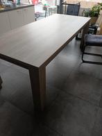Eetkamertafel witte eik fineer in goede staat 220cm op 96cm, Enlèvement