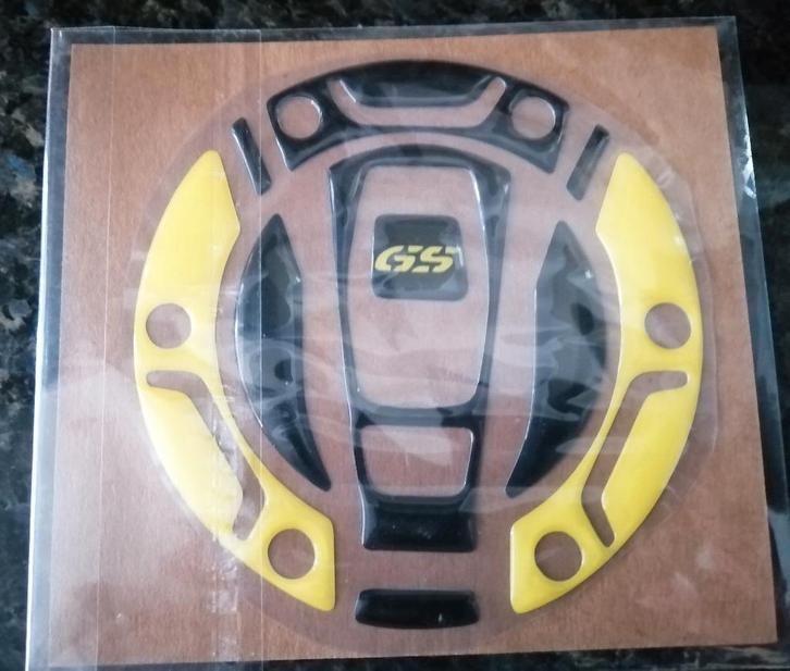 Tankdopgelsticker BMW R1250GS/F800 GS/F700 GS/GSA Zwart/Geel, Motoren, Onderdelen | BMW, Nieuw, Verzenden
