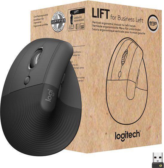 Logitech ergonomische verticale muis linkshandig, Computers en Software, Muizen, Zo goed als nieuw, Muis, Linkshandig, Draadloos