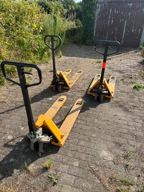 2 hydraulische transpalletten fetra, Doe-het-zelf en Bouw, Palletwagens en Pompwagens, Zo goed als nieuw, Ophalen