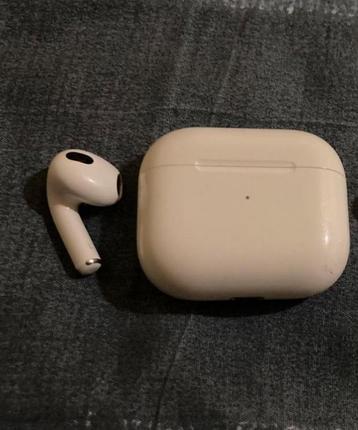 AirPod 3 génération origine avec une écouteurs gouache, Enlèvement ou Envoi, Comme neuf, Intra-auriculaires (Earbuds), Bluetooth