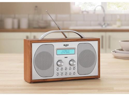 Bush DAB Bluetooth FM-stereo radio alarm houten hout Nieuw, Audio, Tv en Foto, Radio's, Nieuw, Radio, Ophalen of Verzenden