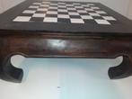 Table d'échecs vintage en teck de haute qualité - table à op, Teck, Opiumtafel – vintage – Aziatisch, Utilisé, Moins de 50 cm