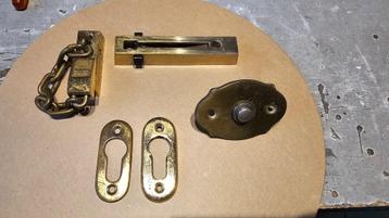 Abus deurketting-slot + deurbel (koperkleur)
