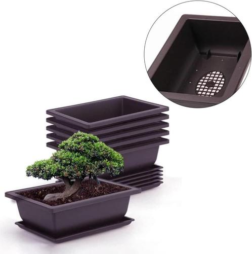 Set van 6 kleine rechthoekige bloempotten GRATIS LEVERING, Tuin en Terras, Bloempotten, Nieuw, Kunststof, Tuin, Minder dan 40 cm