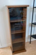 Vitrinekast voor figuren/dvd/cd's in hout en glazen raam, Ophalen, Zo goed als nieuw, Glas