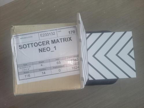 Carreaux de céramique SOTTOCER MATRIX NEO fond blanc, Doe-het-zelf en Bouw, Tegels, Nieuw, Vloertegels, Keramiek, 20 tot 40 cm