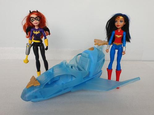 DC Super Hero Girls: Wonder Woman + Batgirl + Invisible Jet, Kinderen en Baby's, Speelgoed | Actiefiguren, Gebruikt, Ophalen of Verzenden