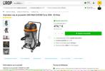 Aspirateur eau et poussière 3000 Watt EUROM Force 3080 - 80, Ophalen, Gebruikt