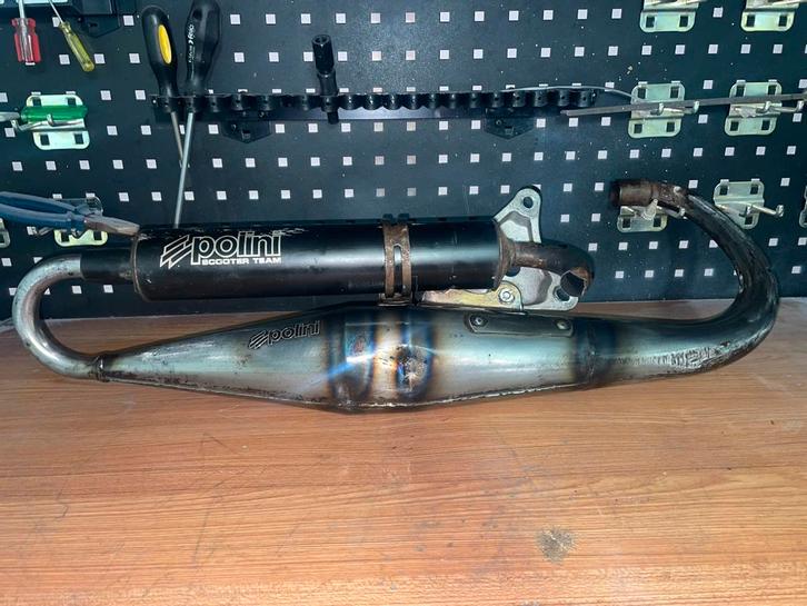 Polini team 4 terugloop uitlaat, Vélos & Vélomoteurs, Cyclomoteurs | Tuning & Styling, Comme neuf, Enlèvement ou Envoi