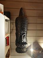 Grote houten wandsculpturen — Boeddha-stijl —, Antiek en Kunst, Ophalen