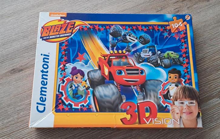 Puzzel Blaze en de monsterwielen van Clementoni, Kinderen en Baby's, Speelgoed | Kinderpuzzels, Zo goed als nieuw, Ophalen of Verzenden