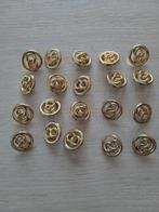 20 vintage goudkleurige knopen, Ophalen of Verzenden, Zo goed als nieuw