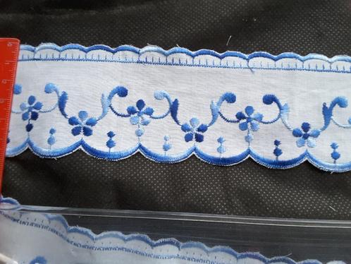 witte vlecht 60 mm gradiënt blauw bloemenpatroon GB6014, Hobby en Vrije tijd, Naaien en Fournituren, Nieuw, Ophalen of Verzenden