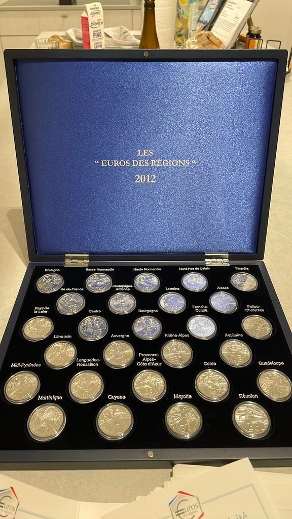 Ensemble de pièces en argent Les euros des Régions 2012, Timbres & Monnaies, Monnaies | Europe | Monnaies euro, Argent, Envoi