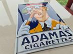 Plaque émaillée ADAMAS CIGARETTES 60 cm x 40 cm bombée, Enlèvement ou Envoi