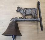 Landelijke gietijzeren bellen deurbel bel Hond Kat Haan Koe, Ophalen of Verzenden, Nieuw
