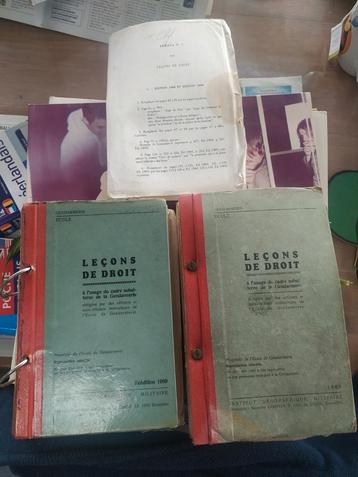 2 Boeken Rechtenlessen 1960 en 1969 Belgische Gendarmerie