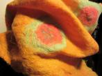 Handgevilte alpaca wol sjaal felted scarf Poppies, Kleding | Dames, Nieuw, Alpacawol, Sjaal, Verzenden