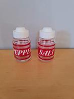 Vintage zout- en pepervaatje, salt en pepper made in Italy, Glas, Overige typen, Gebruikt, Ophalen of Verzenden