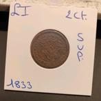 Prachtige 2 cent Léopold premier 1833 Brede listel!!, Overig, Ophalen of Verzenden, Losse munt