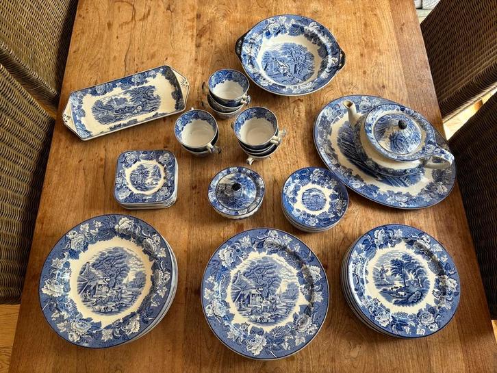 Service à vaisselle Wood & Sons - English Scenery, Antiek en Kunst, Antiek | Wandborden en Tegels, Ophalen