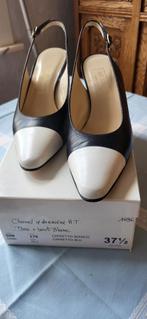 Schoenen met hak wit-blauw M37,5 "La Donna", Kleding | Dames, Schoenen, La donna, Wit, Ophalen of Verzenden, Zo goed als nieuw
