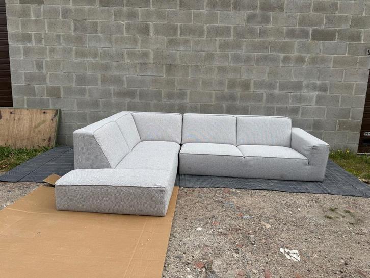 Zetel L links grijs, Huis en Inrichting, Zetels | Zetels, Zo goed als nieuw, Hoekbank, Driepersoons, 250 tot 300 cm, 75 tot 100 cm