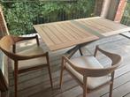 Design tuintafel set, Tuin en Terras, Tuinsets en Loungesets, Ophalen, Zo goed als nieuw, Hout