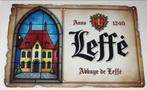 LEFFE BIER : Metalen Bord Leffe Abdijbier - Anno 1240, Verzenden, Nieuw, Reclamebord, Plaat of Schild, Leffe