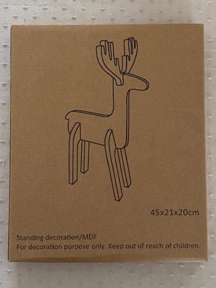 Kerstdecoratie eland / MDF, Diversen, Kerst, Nieuw, Ophalen of Verzenden