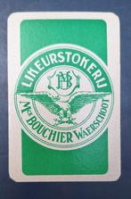 Speelkaart Waerschoot – Likeurstokerij  Bouchier, groen_88, Verzamelen, Ophalen of Verzenden, Gebruikt, Speelkaart(en)