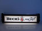 Vintage Becks bier lichtreclame dubbelzijdig, Verzamelen, Ophalen of Verzenden, Zo goed als nieuw, Lichtbak of (neon) lamp