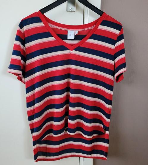 Fijn geweven bloes merk Ichi, M...als nieuw, Kleding | Dames, Blouses en Tunieken, Zo goed als nieuw, Maat 38/40 (M), Rood, Ophalen of Verzenden