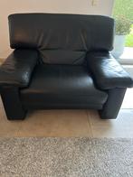 Zwarte lederen zetel - eenzit, Enlèvement, Utilisé, Cuir