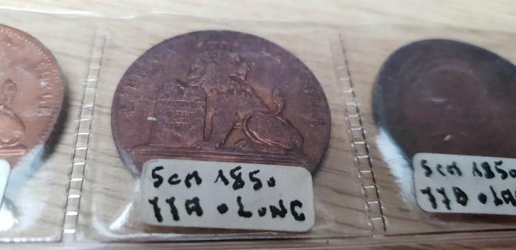 5 centimes - Léopold Ier 1850 77a, Postzegels en Munten, Munten | België, Ophalen of Verzenden
