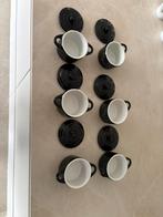 Zwarte keramiek kommetjes 6 stuks, Enlèvement, Comme neuf